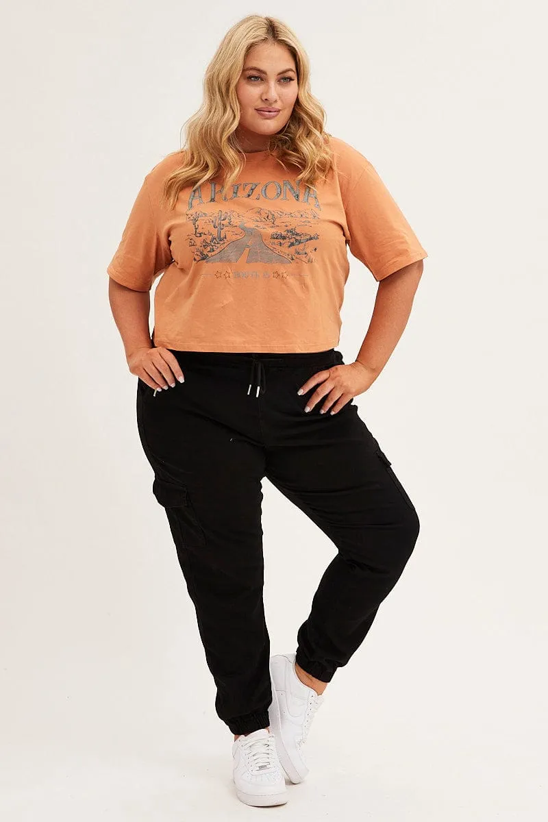 Perfect Layering Non Irritating Seams Beige Short Sleeve Arizona Drop Shoulder Crop T-shirt