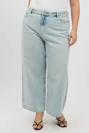 Couple Look Lightweight Easy Essentials Denim Wide Leg Jeans High Rise