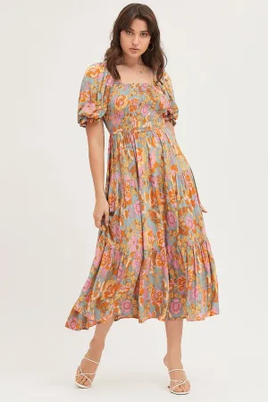 Print Maxi Dress Short Sleeve Relaxed and stylish dress