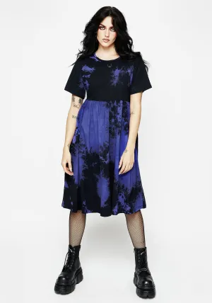 Purple Haze Midi Skater Dress warm glow