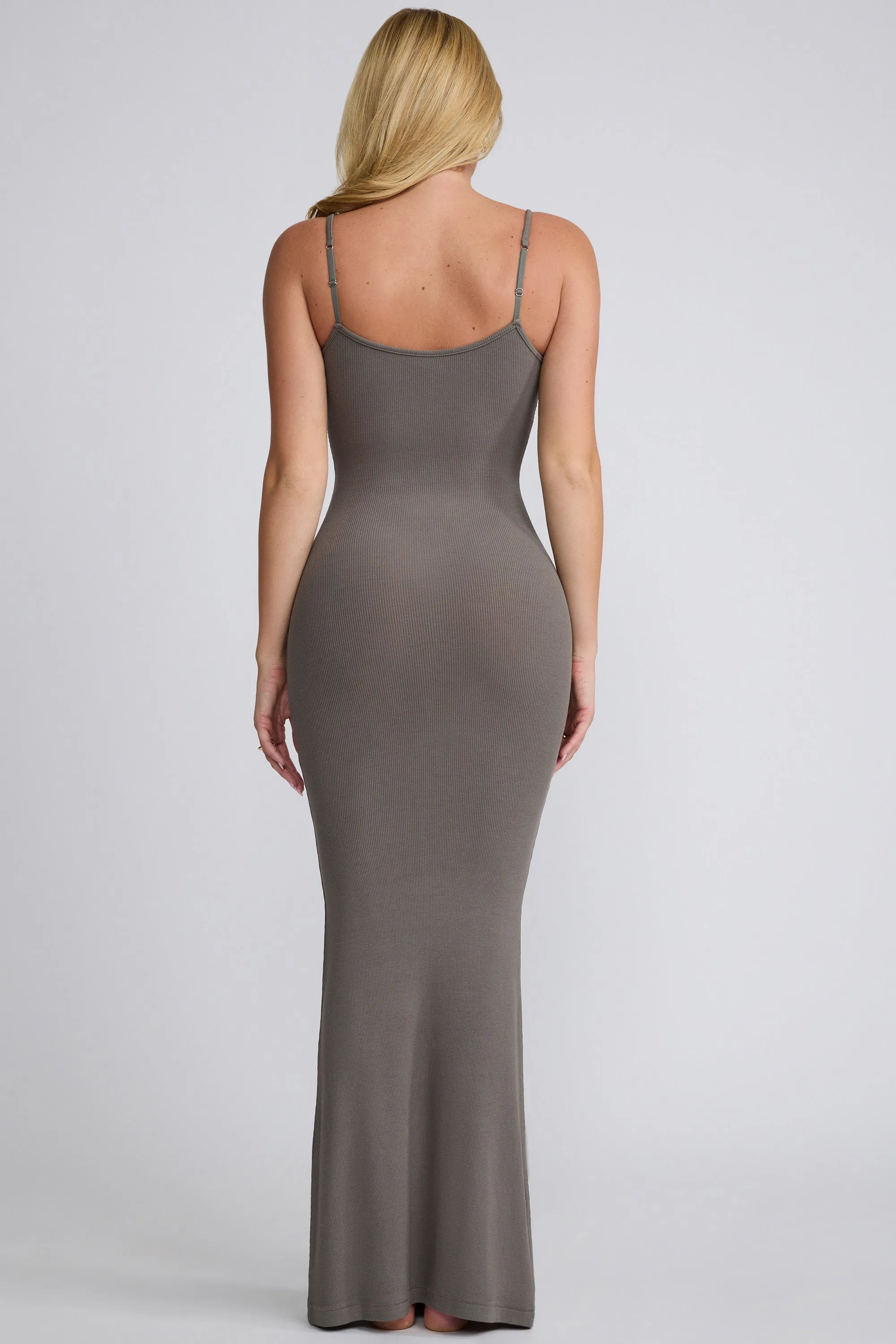 Modal Scoop-Neck Maxi Dress in Grey With its timeless design this dress is perfect for both casual and formal wear Mountain Day