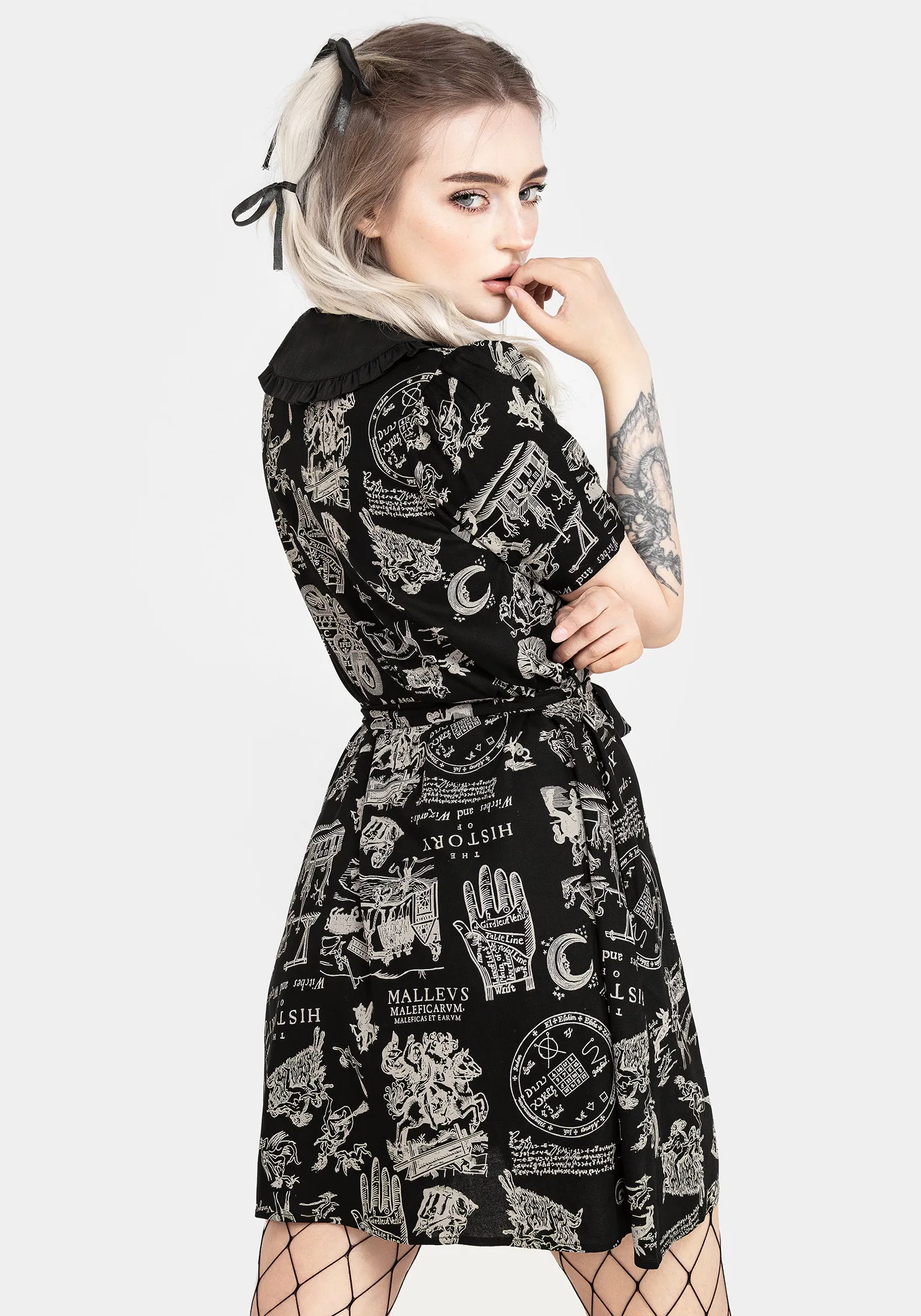 Heresy Mini Shirt Dress Feminine flattering short gown