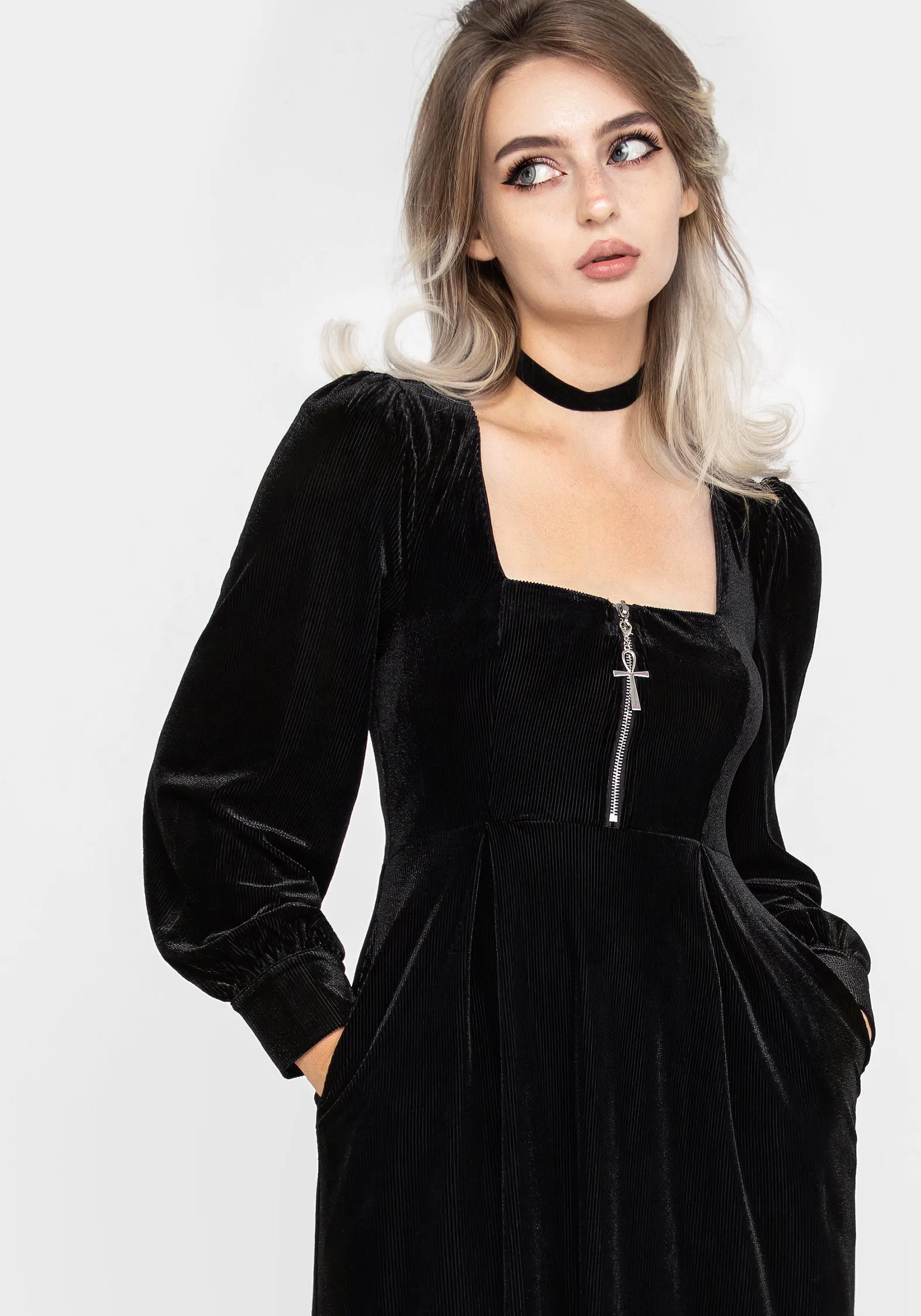 Flight Hall Seasonal Wardrobe Legacy Zip Front Midi Dress