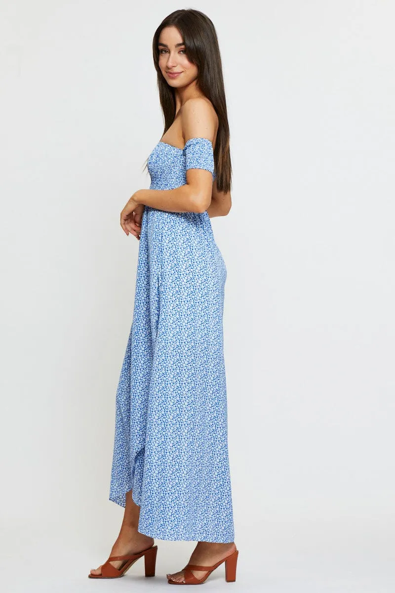 The lightweight fabric of this dress ensures it is breathable and comfortable in any weather Perfect for layering or wearing on its own this dress adapts to any season Print Maxi Dress Off Shoulder