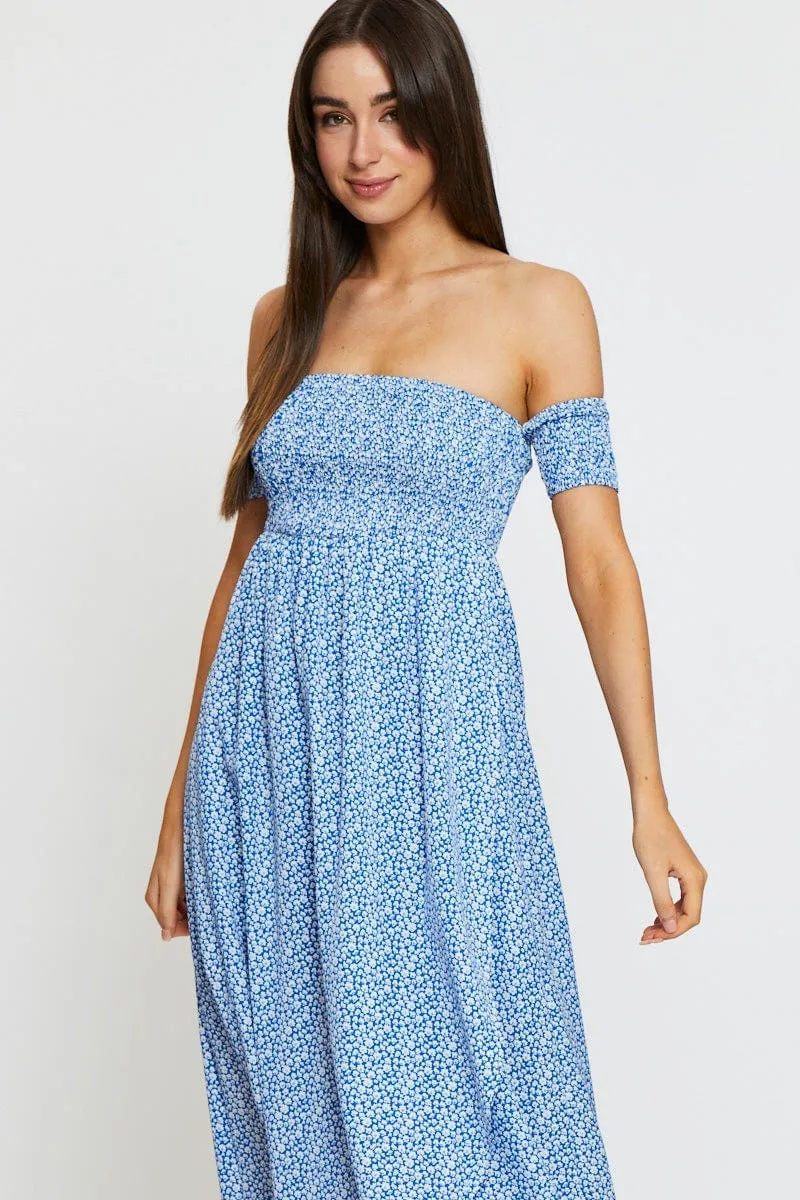 This dress provides a polished and sophisticated look while ensuring all-day comfort Print Maxi Dress Off Shoulder