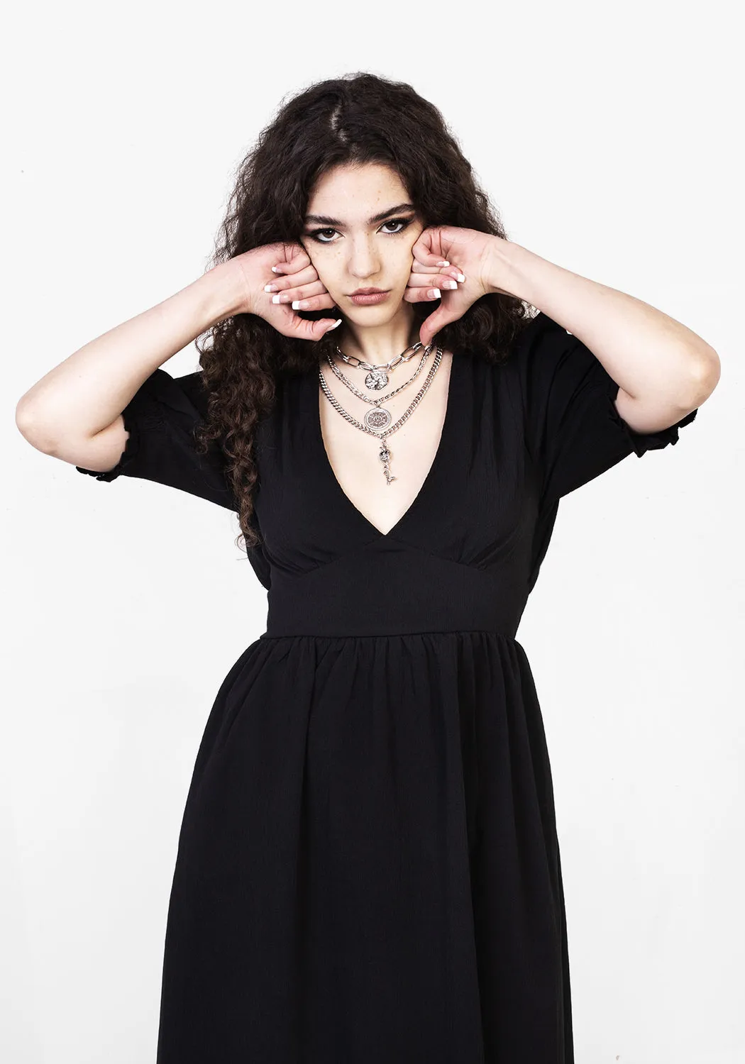 DIVINATION TEXTURED MIDI DRESS Flower Scent Day-To-Night Wear