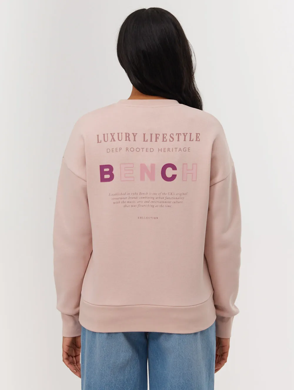 All-Day Fit Romance Air Lilem Block Letter Crew Neck Sweatshirt