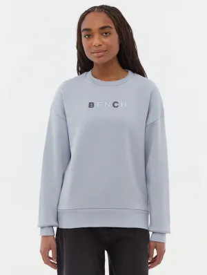 Lilem Block Letter Crew Neck Sweatshirt Dance Flow Smile Ease