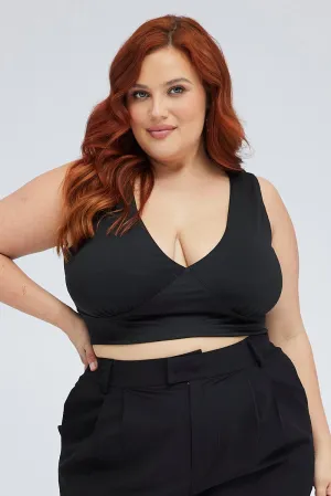 HygroscopicFiber Black Tank Top V-neck