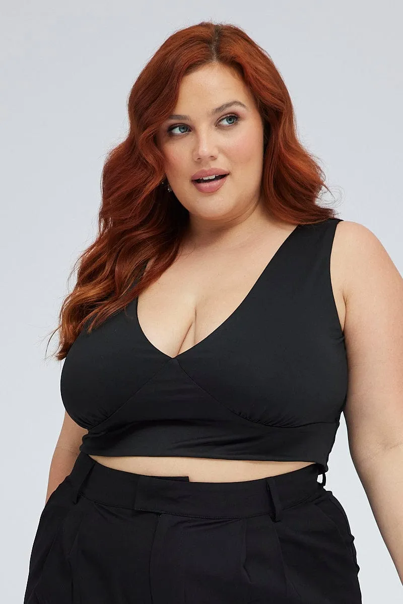 Black Tank Top V-neck WeightlessLayeringPiece