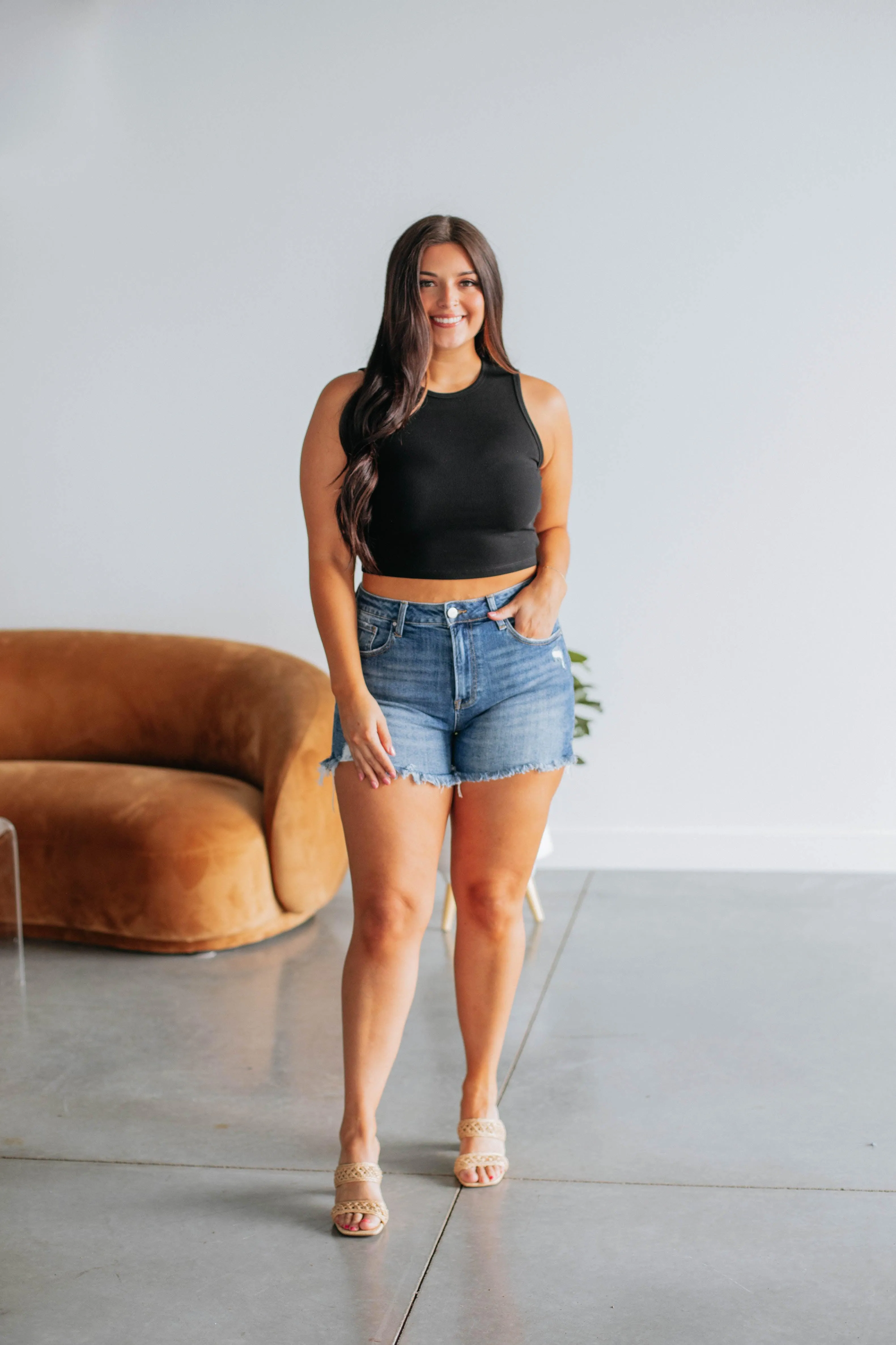 Willa Ribbed Tank - Black Impact Resistant Customer Satisfaction