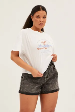 anniversary Customer Favorite White Short Sleeve Brooklyn T-shirt