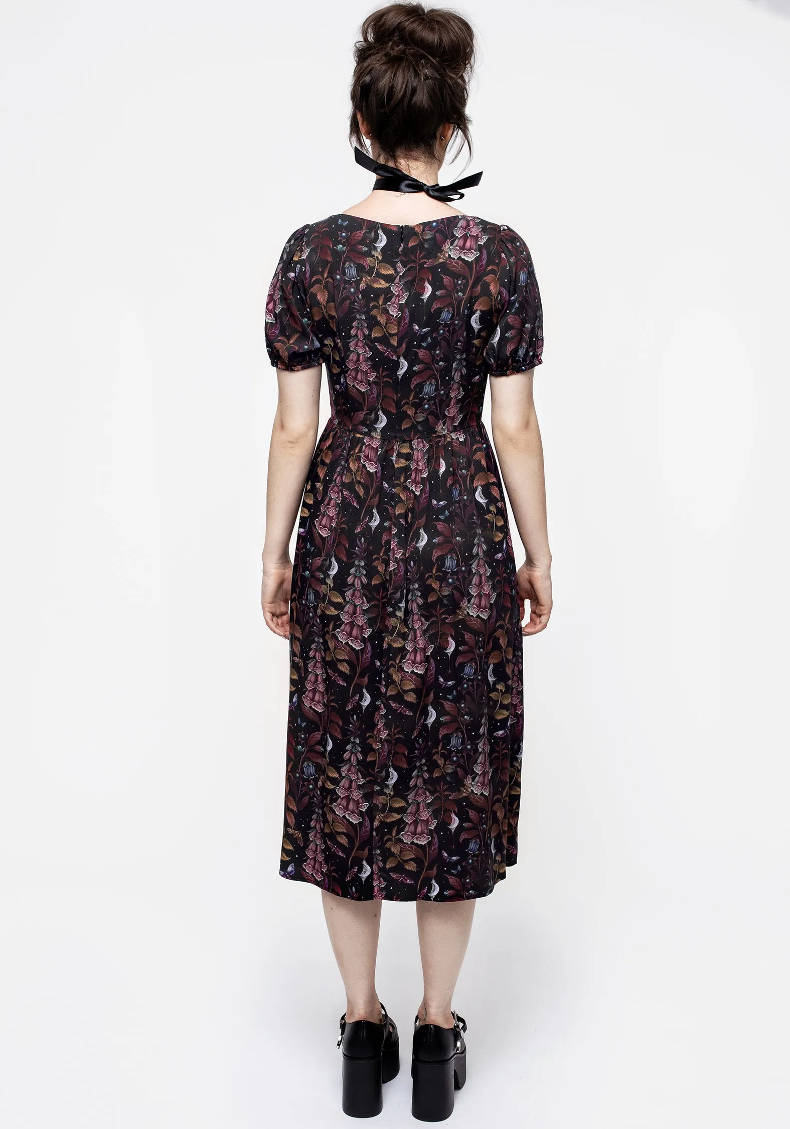 Foxglove Button Detail Midi Dress Stylish work-to-weekend outfit Alley View