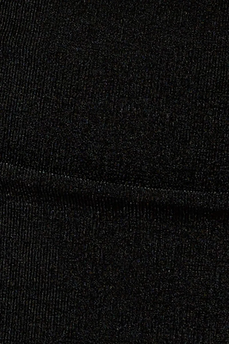 Black Midi Skirt Ruched Smooth Layer Cultural Heritage