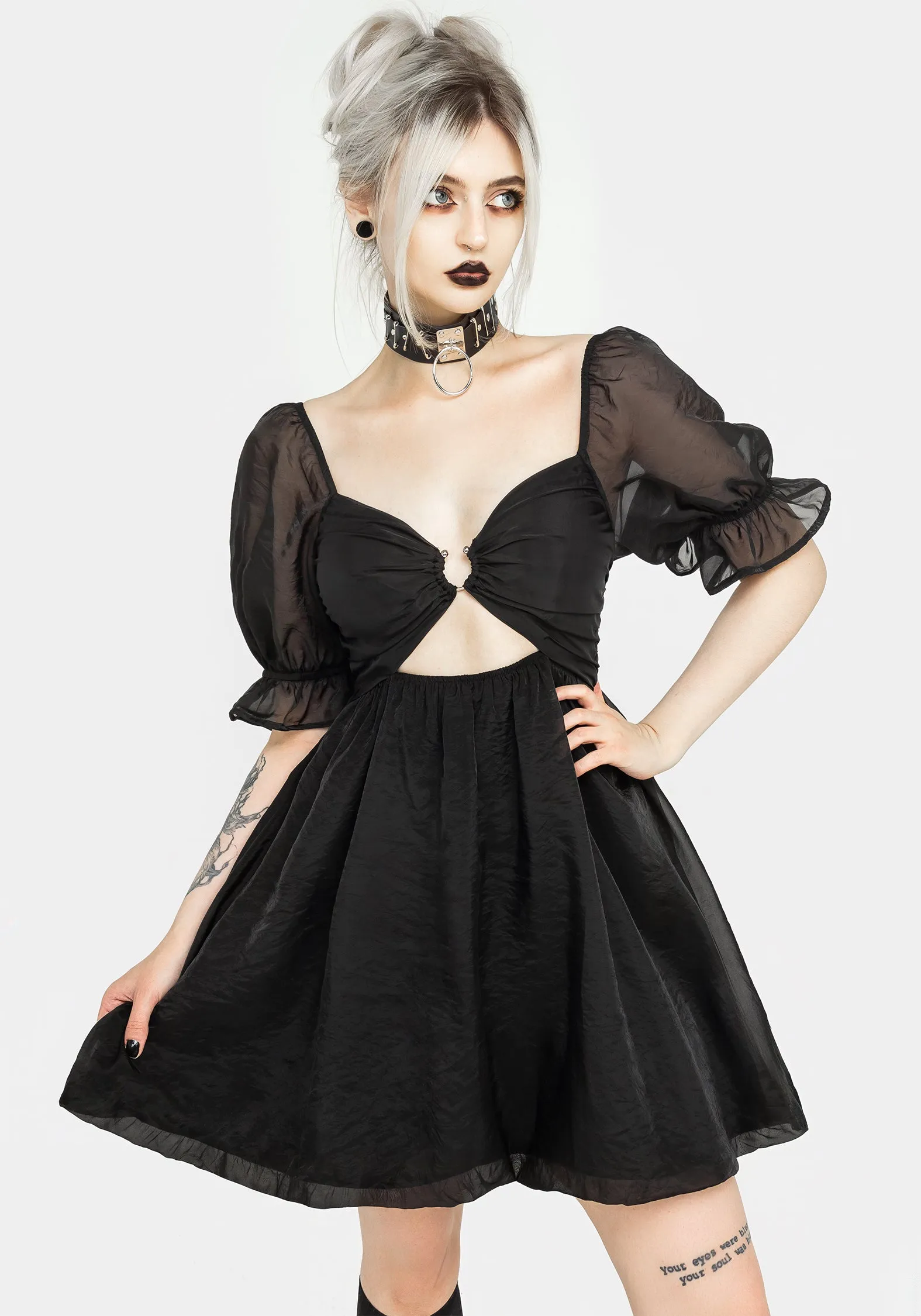 Tiffany Organza Puff Mini Dress Modern Edge