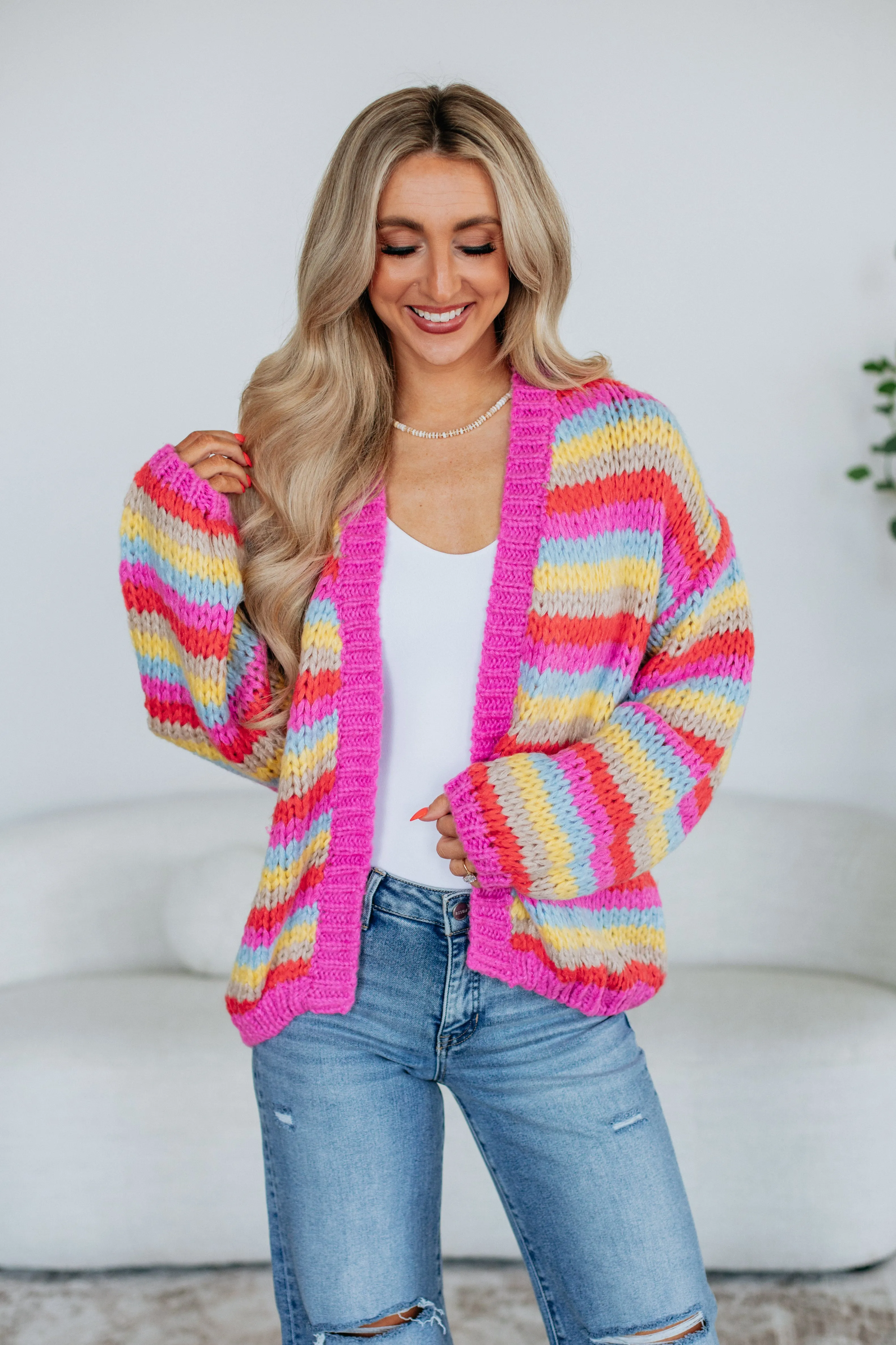 Versatile Piece Noella Striped Cardigan