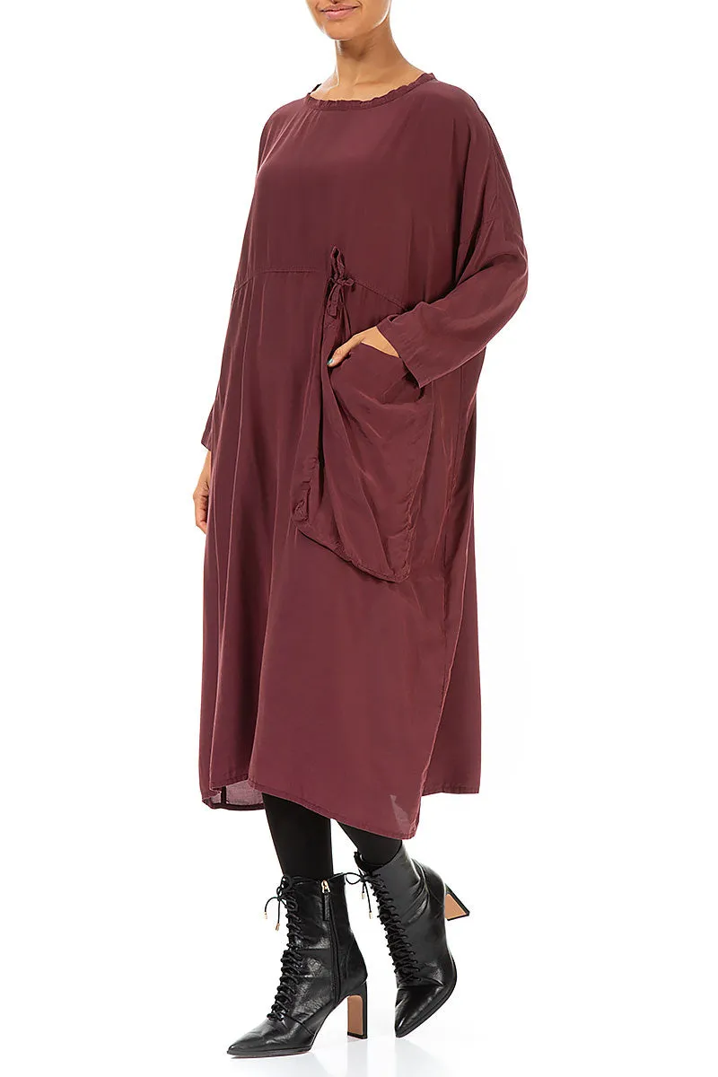 Weather resistant Large Side Pocket Merlot Silk Bamboo Dress