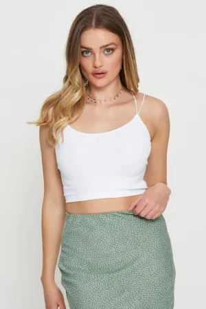 ZeroWasteProduction White Bralette Top Seamless Crop