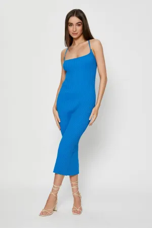 Water Soul Blue Knit Dress Bodycon