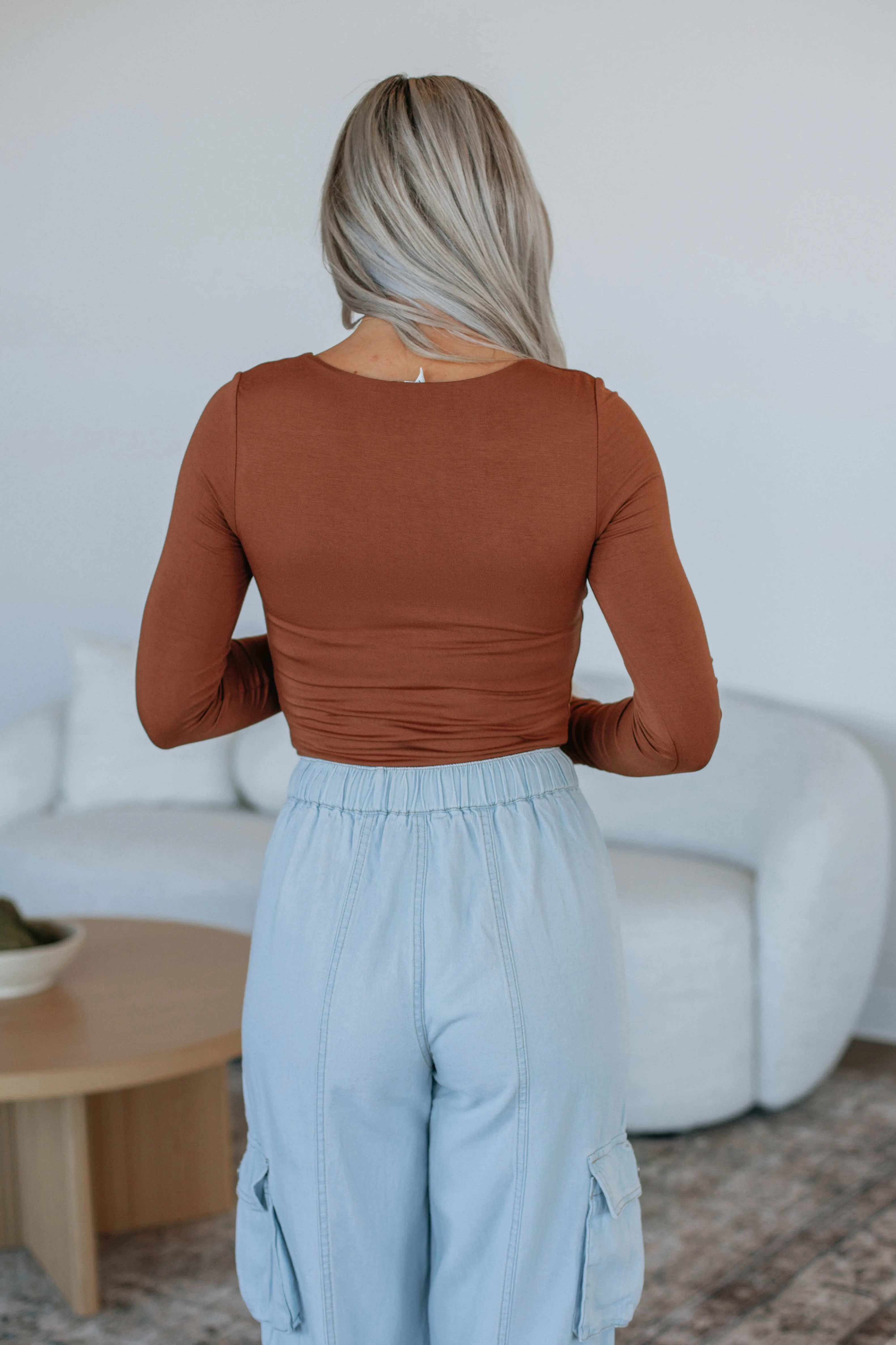 Shayla Basic Top - Caramel QuickDrying AI Style