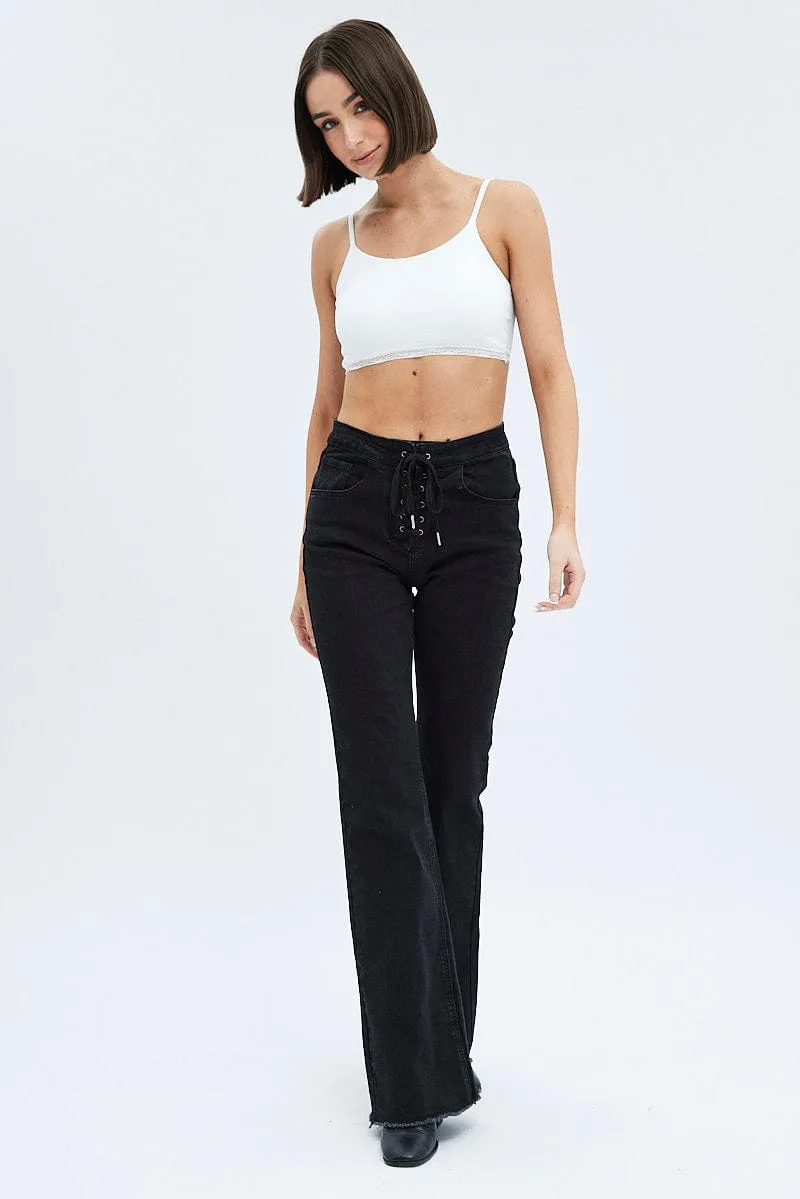 Simple Top White Bralette Seamless