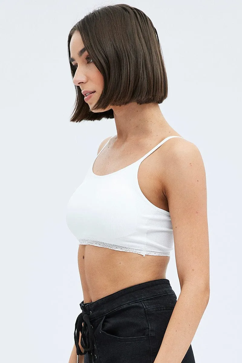 Wrinklefree Elegant Pants White Bralette Seamless
