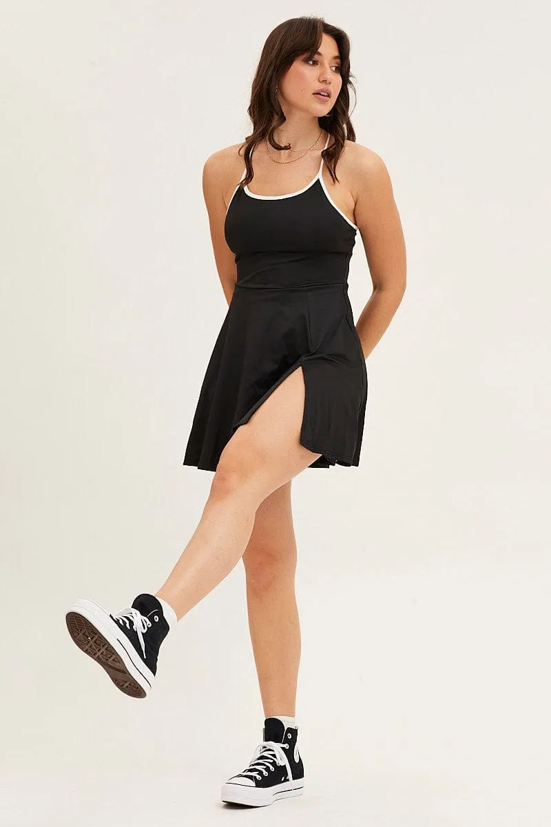 SmoothEdgeTrim Lean Glow Black Activewear Dress