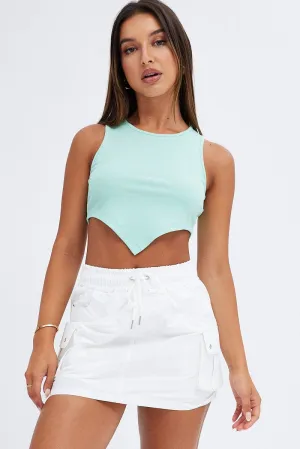 ZeroRestrictionMobility Green Scarf Tank Top