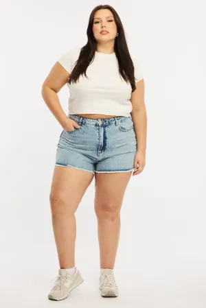 Denim Relaxed Shorts High Rise Quiet Charm