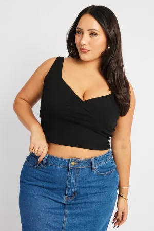 LayeredPanels Black Tank Top V Neck