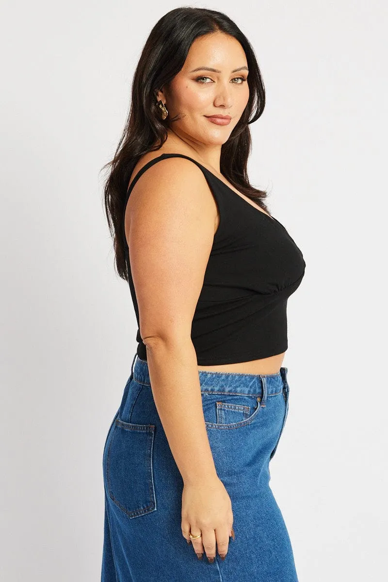 Black Tank Top V Neck Reuse Mode