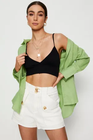 Fairy Mood NoSlipTrims Black Bralette Top Seamless