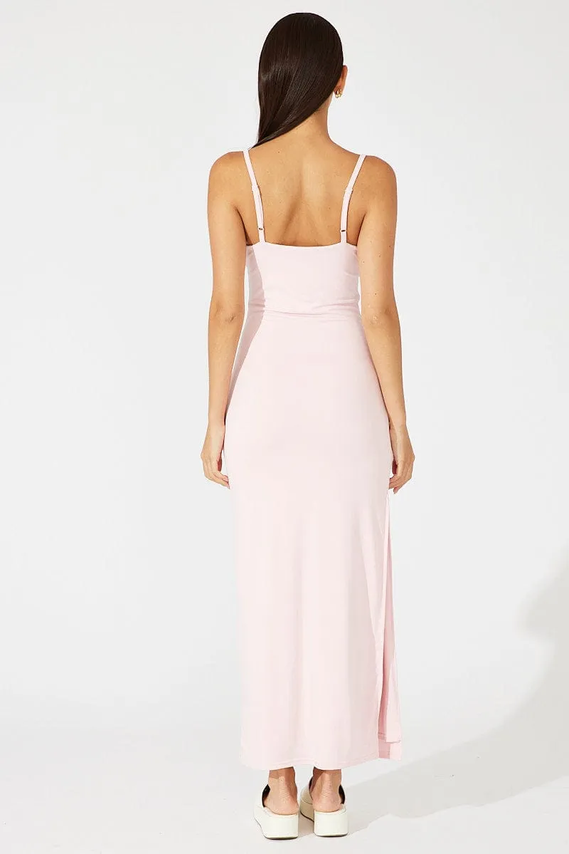 Light and breathable fabric The timeless style of this dress ensures that it will remain a staple in your wardrobe for years to come Pink Supersoft Slim Fit Maxi Dress
