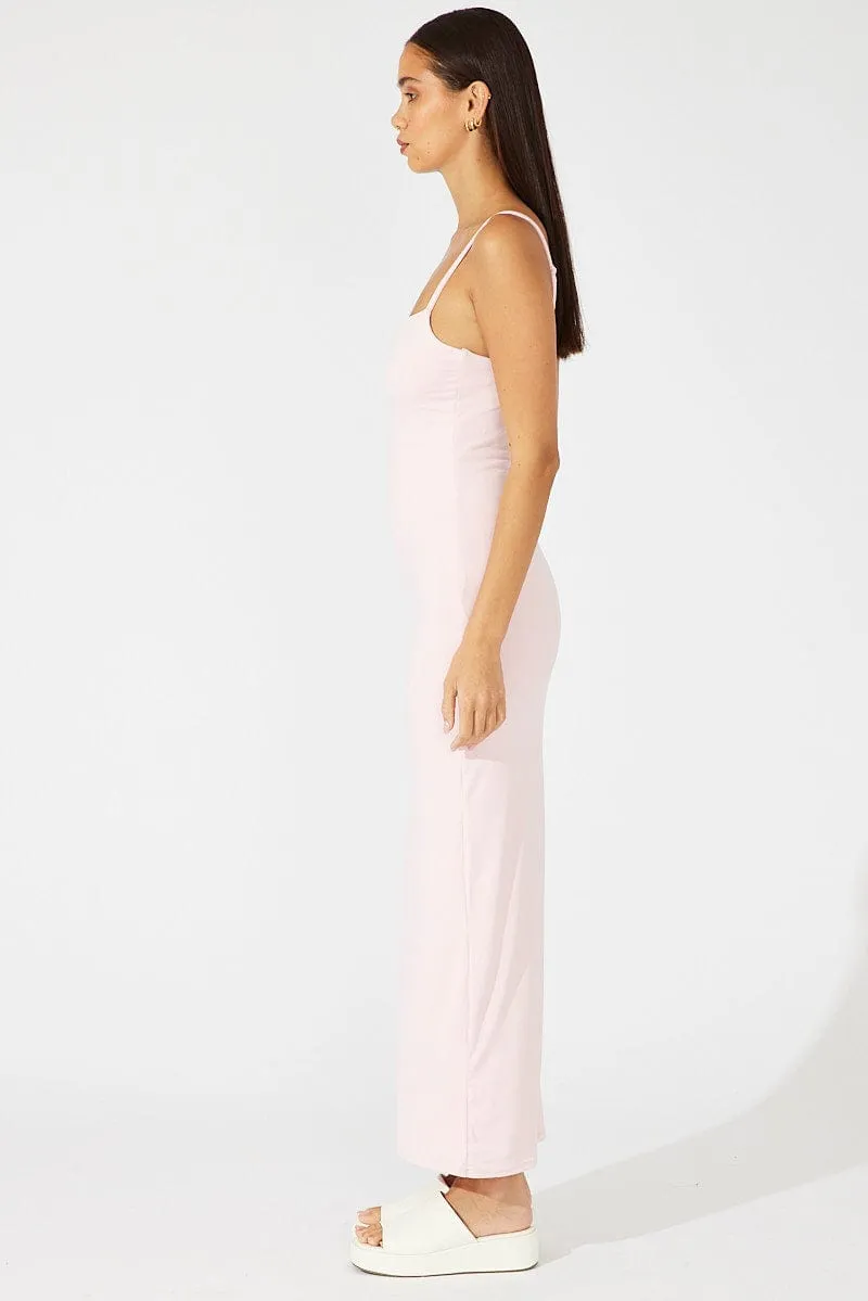Cliff View With its sophisticated design this dress will always remain a classic wardrobe piece Pink Supersoft Slim Fit Maxi Dress
