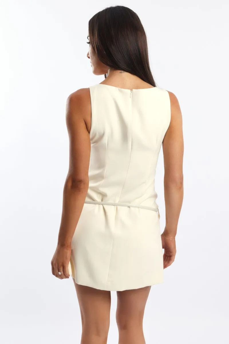 White Bodycon Dress Mini Beat Hot