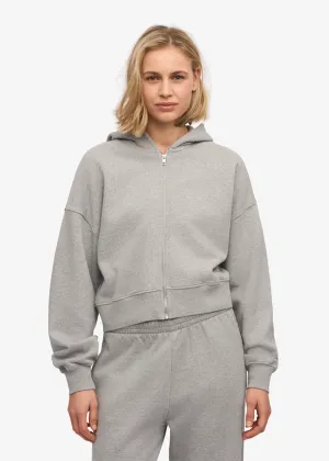 Relaxed Street Organic Crop Zip Hoodie