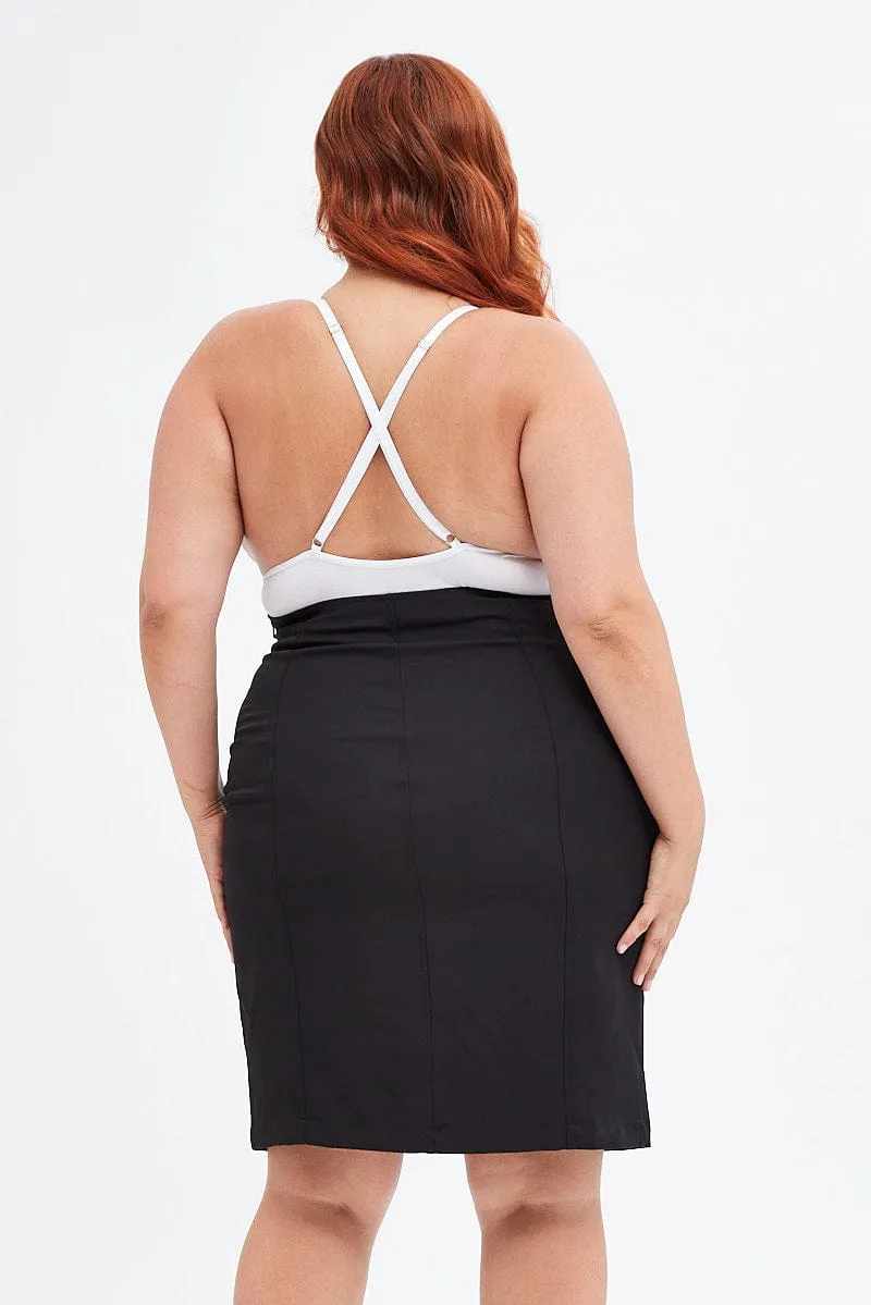 Outfit Display Limited Edition Black Corset Skirt High Waist Mini Stretch