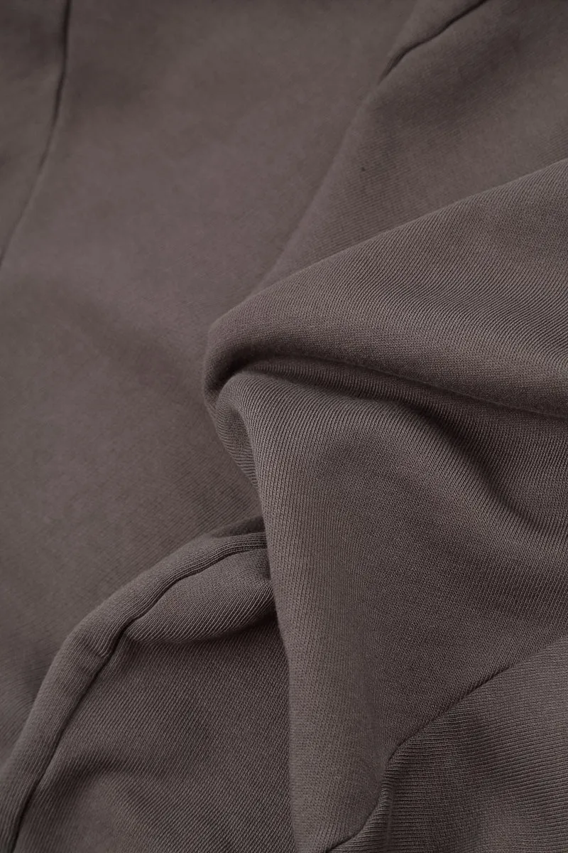 Cold Weather Outfit Flared Maxi Forest Brown Cotton Dress