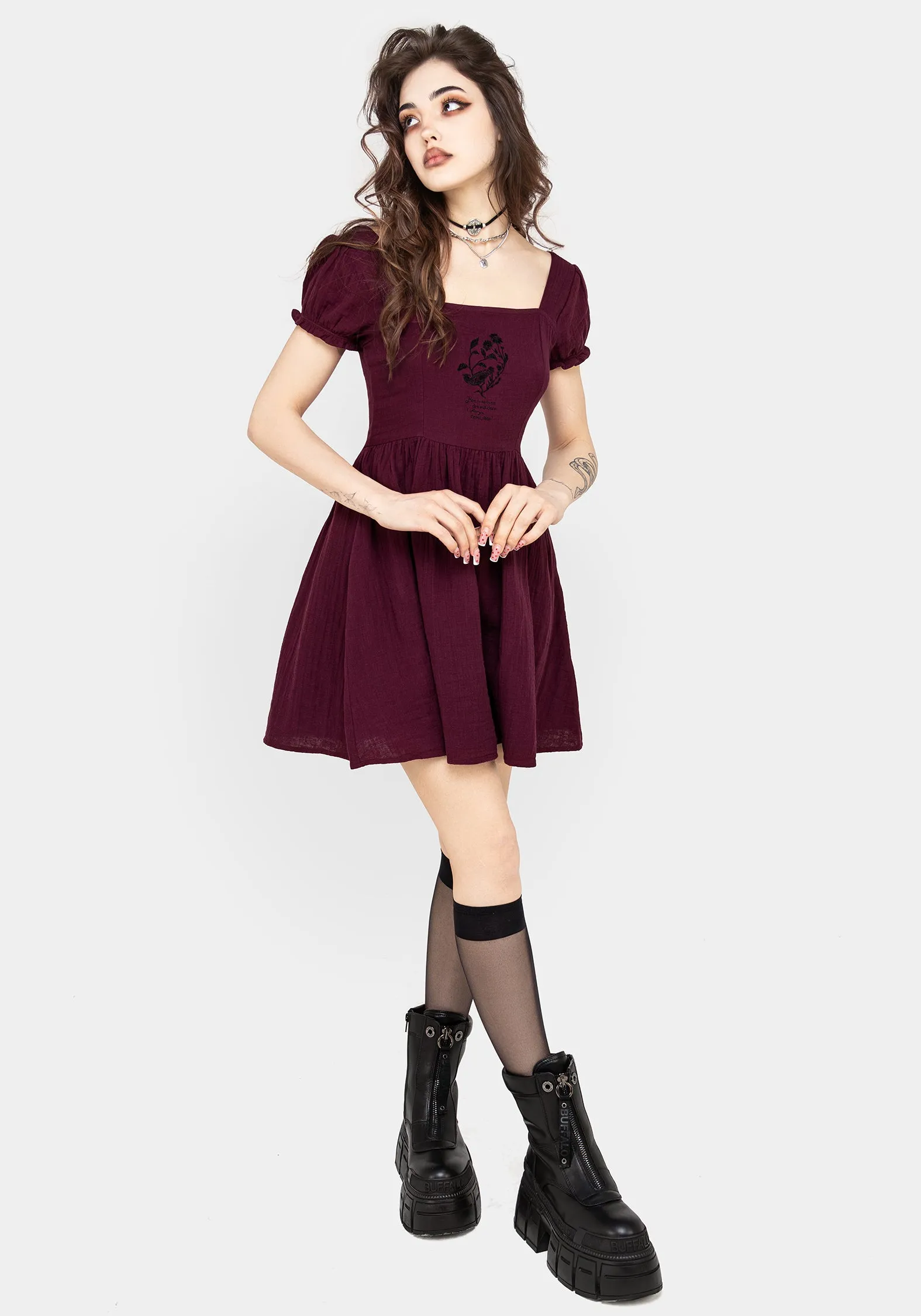 Summer-ready mini dress Frances Embroidered Cotton Mini Dress