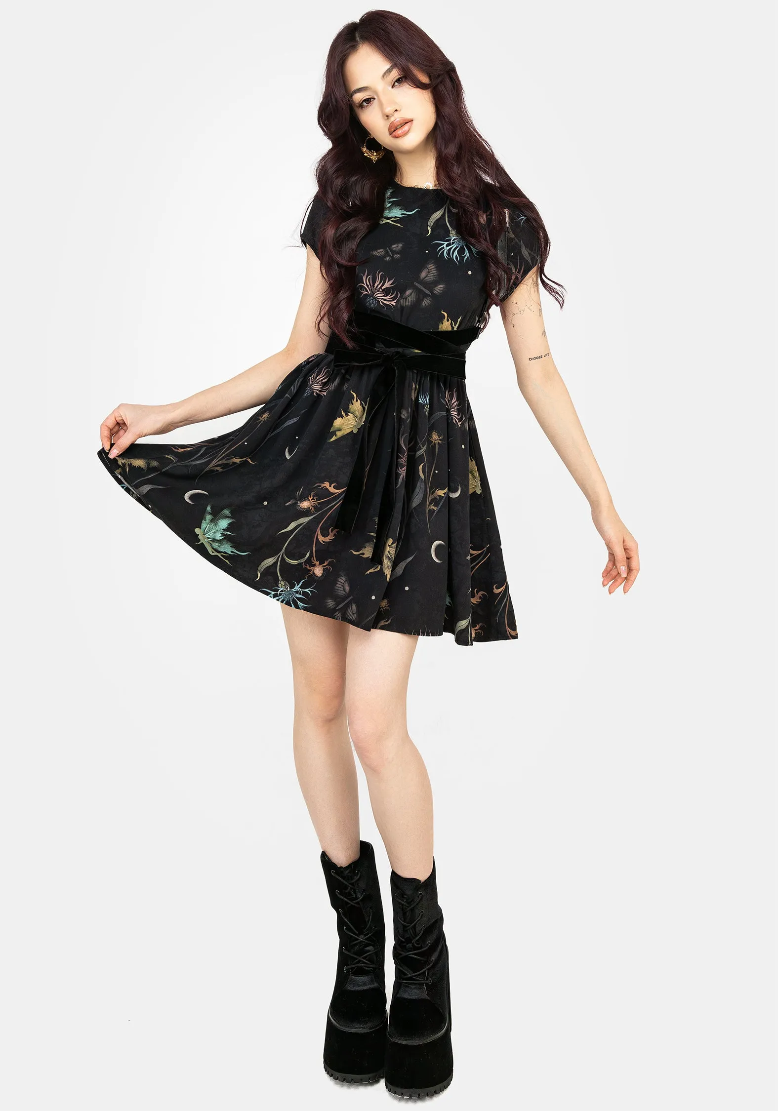 Rosanella Floral Print Mini Smock Dress Weekend Fun Fresh Prints