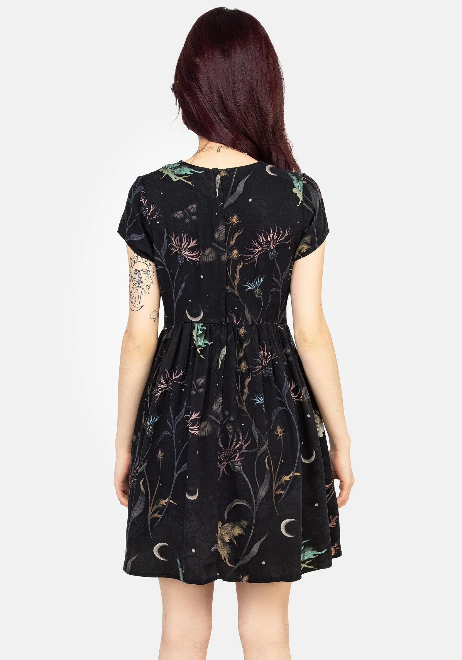 Rosanella Floral Print Mini Smock Dress Flattering Silhouette Flash Hot