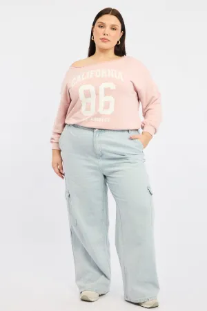 Denim Cargo Jeans Mid Rise Balanced Piece