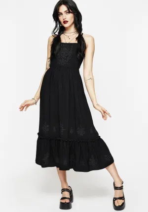 Cordata Embroidered Cami Midi Smock Dress Coastal Path Air Float