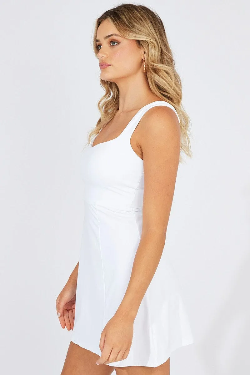 Trendy mini for every occasion Party Glow White Mini Dress Activewear