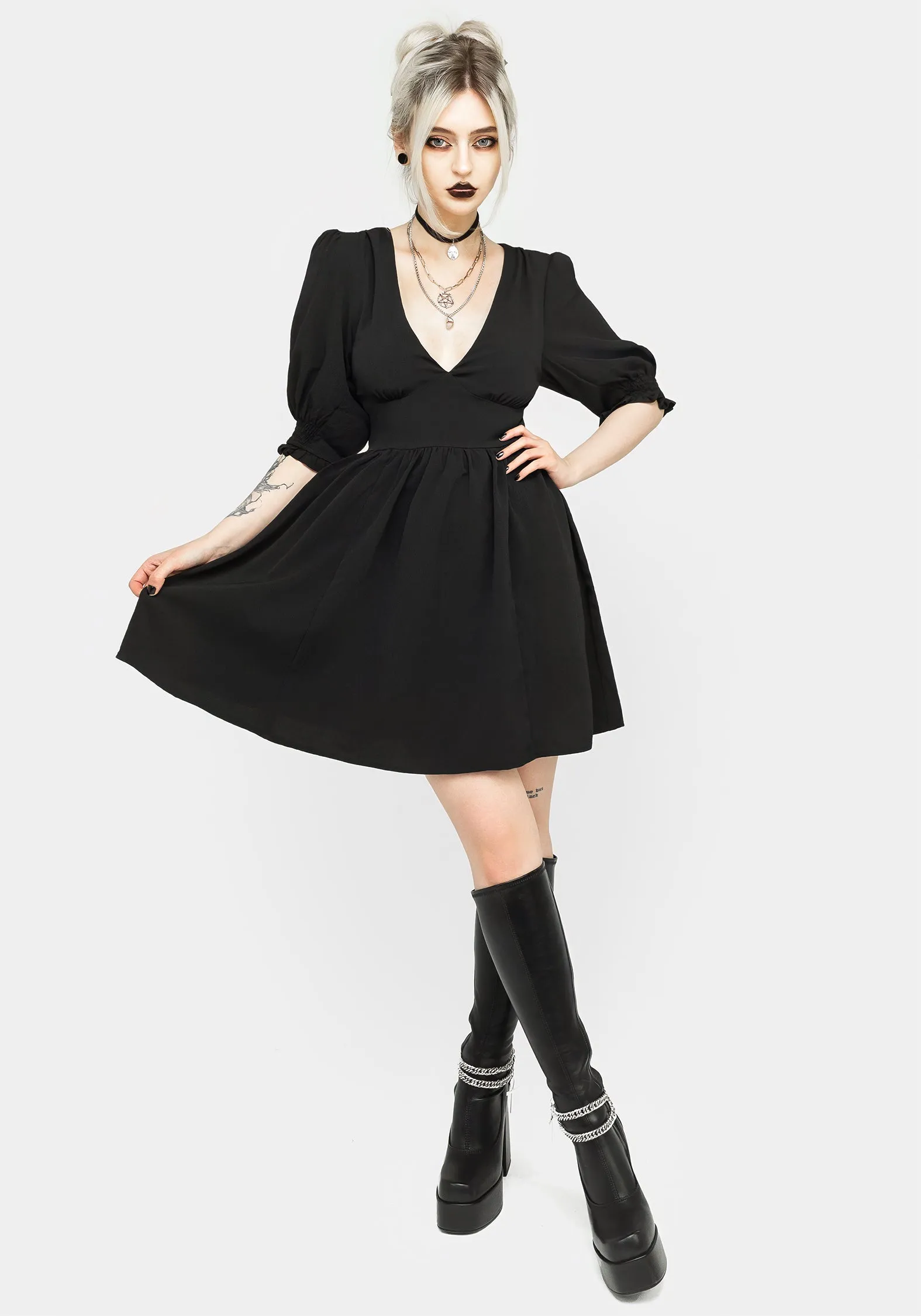 Fun Warm Urban Glow Divination Textured Mini Dress