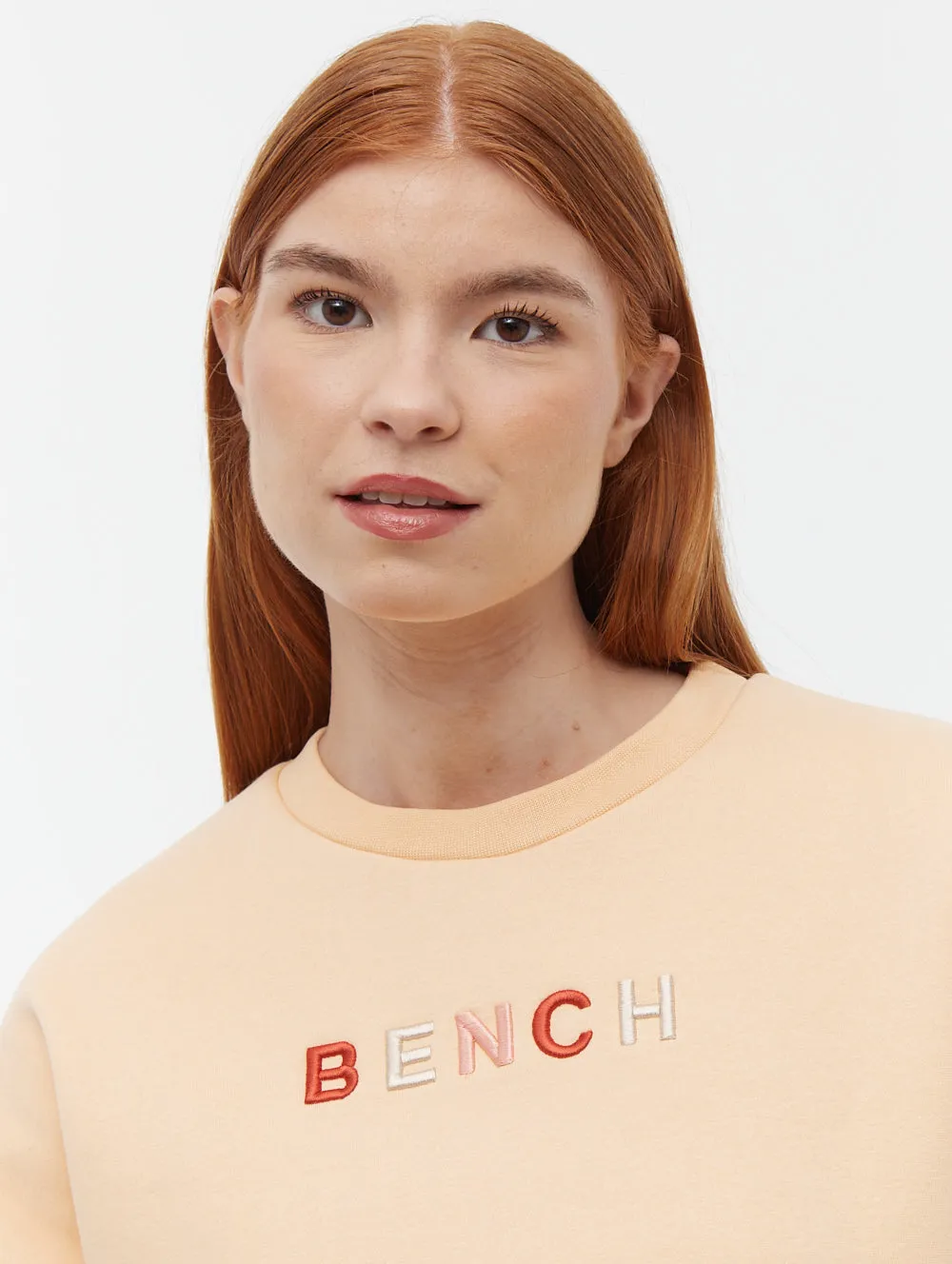 Lilem Block Letter Crew Neck Sweatshirt casual fun BiasCut Trims