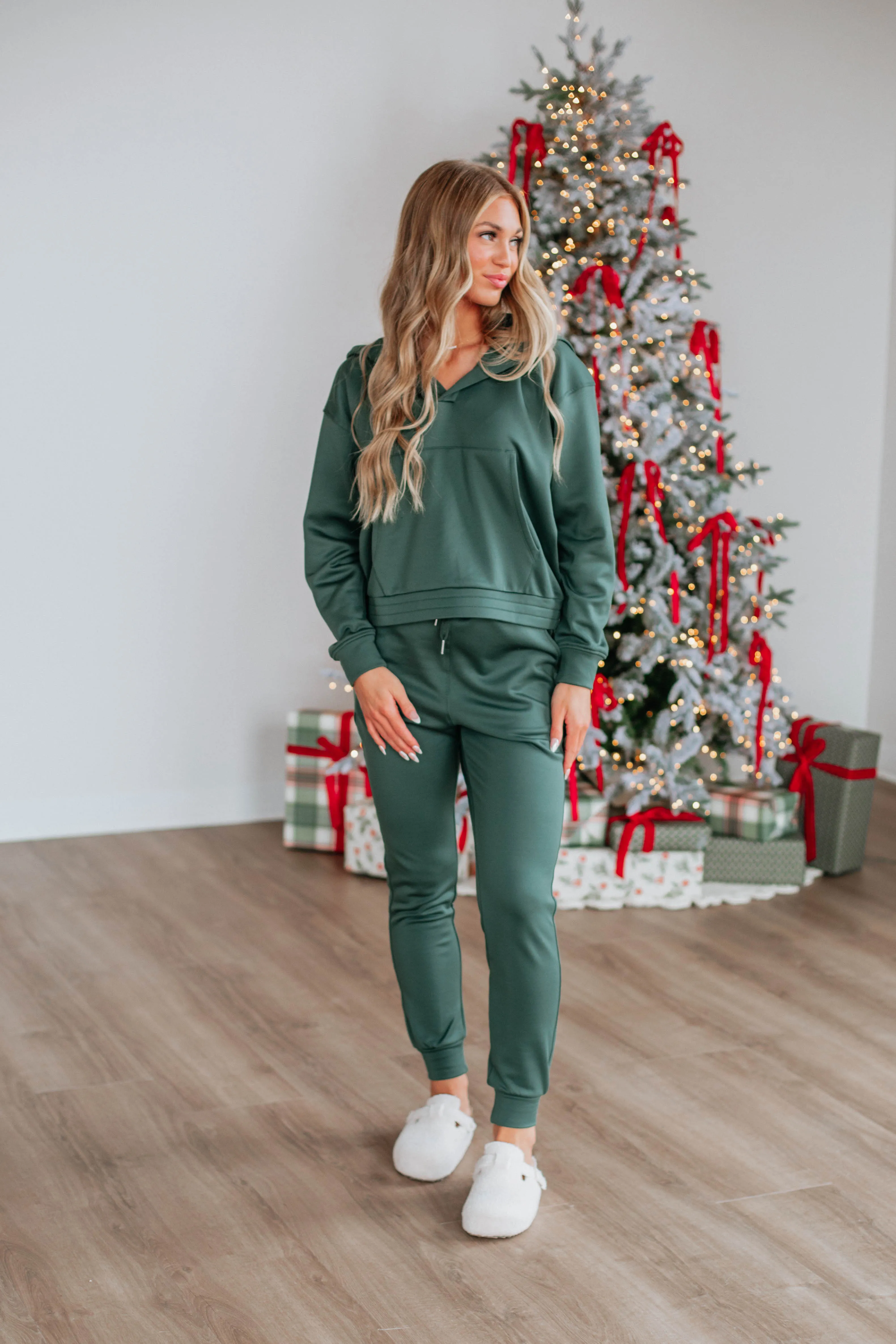 Zealand Lounge Joggers - Forest Flattering Waist