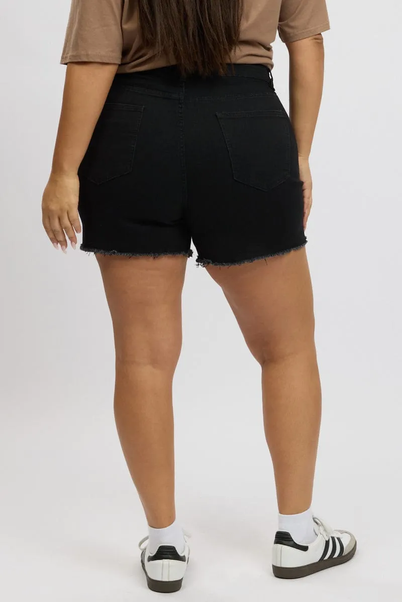 Black Skinny Shorts High Rise Wardrobe Essential Dance Light