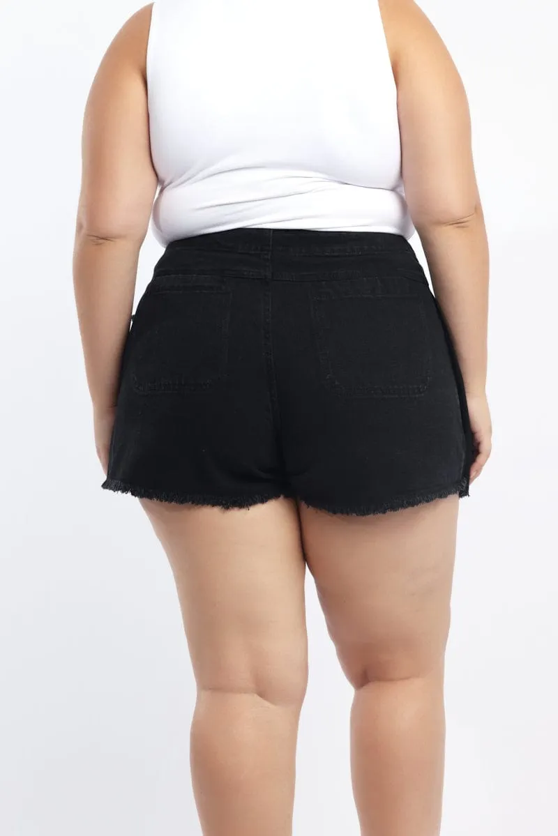 Neat Mood Black Skorts High Rise