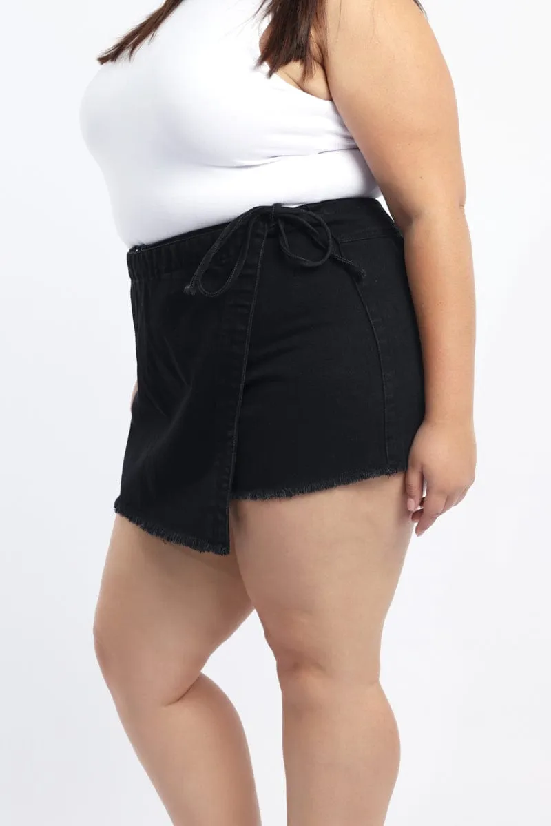 Cozy Outfit Modern Tones Black Skorts High Rise